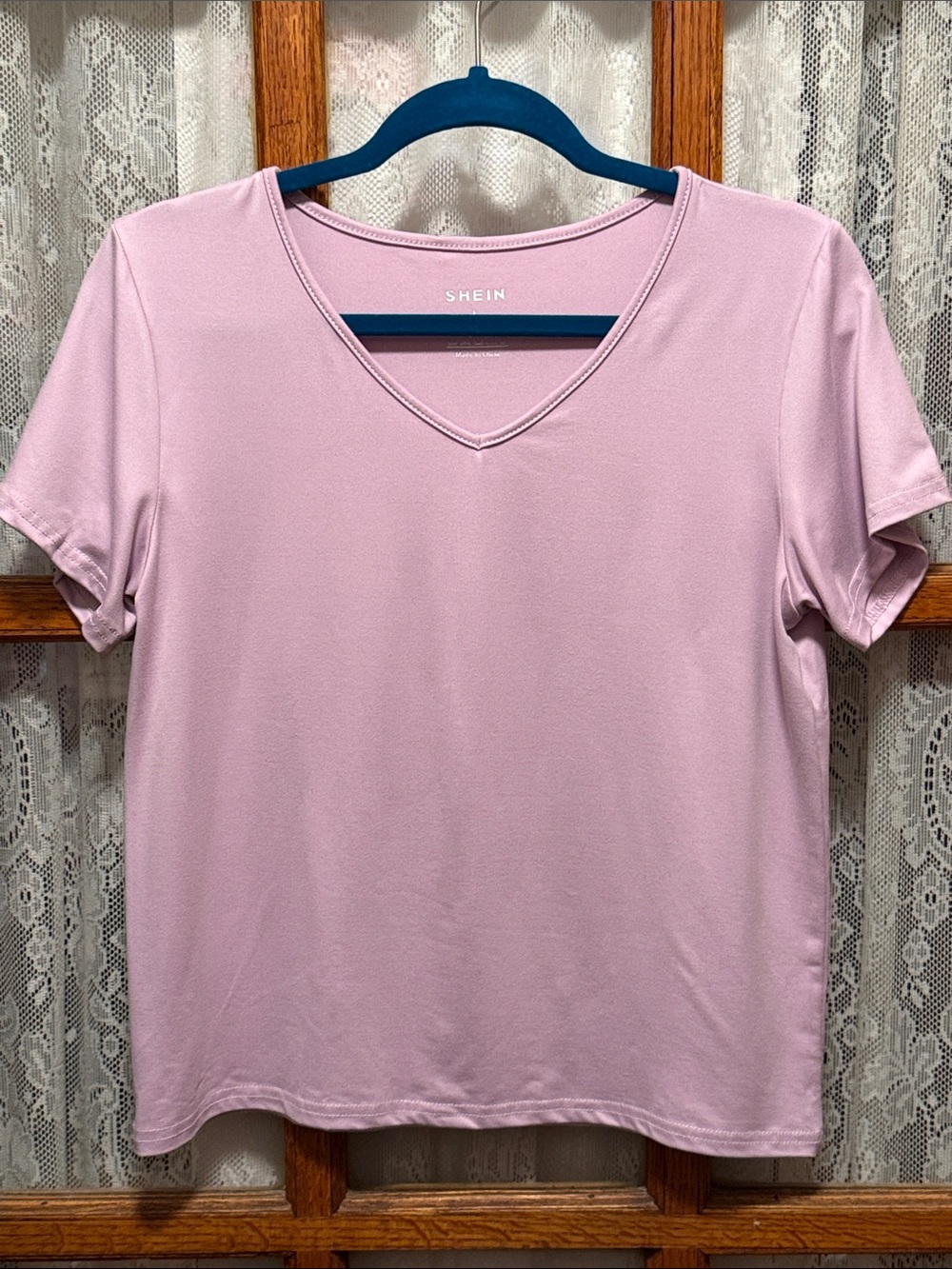 Lavender V-Neck Short Sleeve Tee